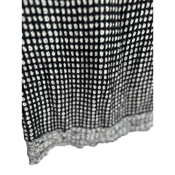 Banana Republic Sweater Womens Small Black White Knit Stretch Wool Blend Check - Picture 3 of 6